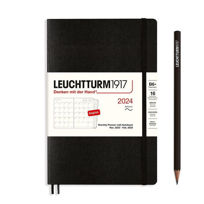 Leuchtturm 1917 Monthly Planner with Notebook 2024 Softcover - B6+