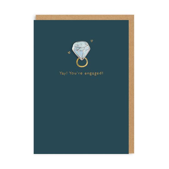 Diamond Engagement Greetings Card