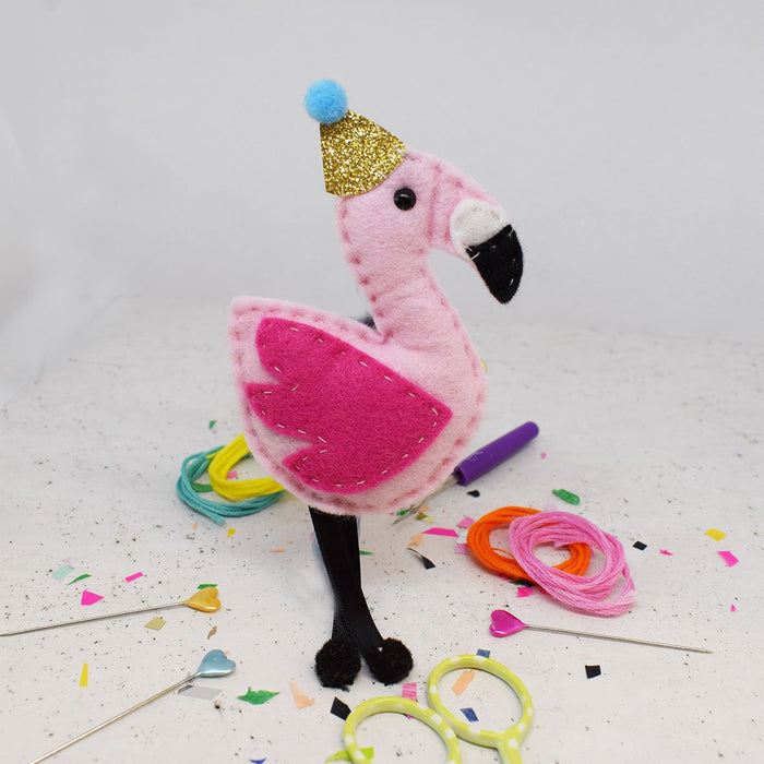 The Make Arcade - Felt Sewing Kit - Fernando Flamingo