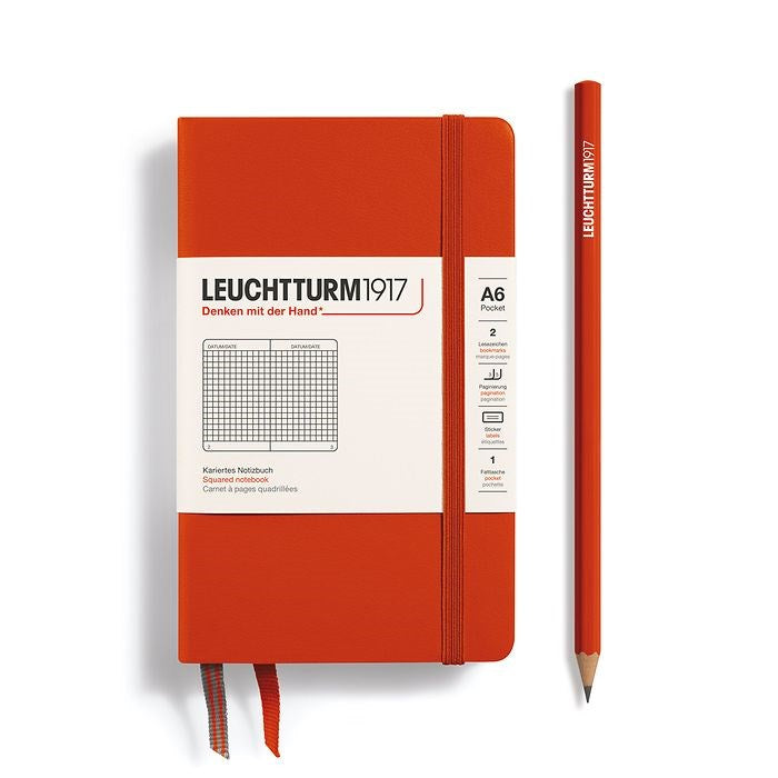 Leuchtturm Notebook Pocket (A6), Hardcover Squared - Natural Colours