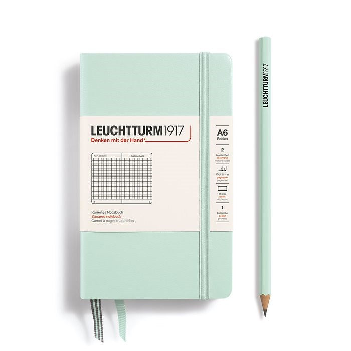 Leuchtturm Notebook Pocket (A6), Hardcover Squared - Natural Colours
