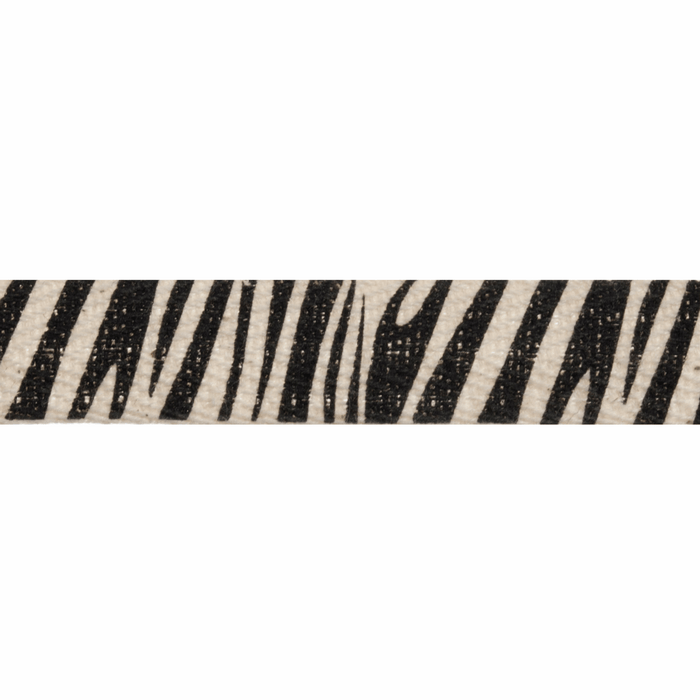 Natural Trim- 5m x 15mm - Zebra Print - Black