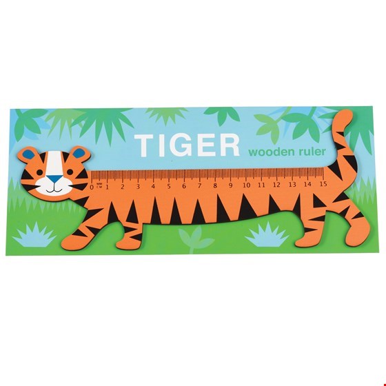 Tiger Wooden Ruler