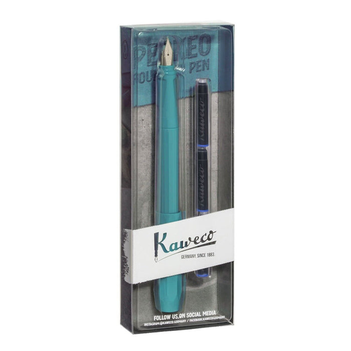 KAWECO PERKEO FOUNTAIN PEN PACK - BREEZY TEAL - F