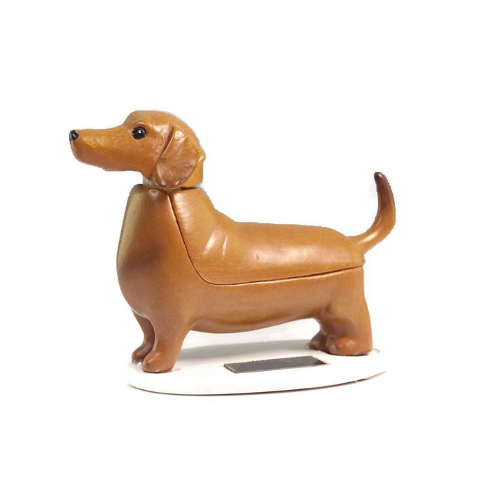 Solar dachshund from the side.