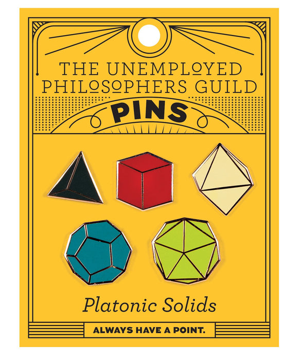 Platonic Solids Pin Badges