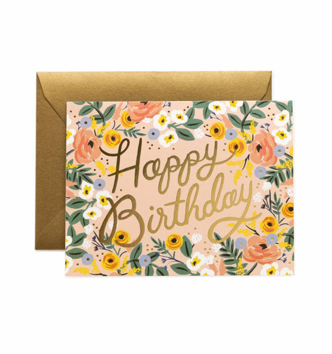 Rose Birthday Greetings Card