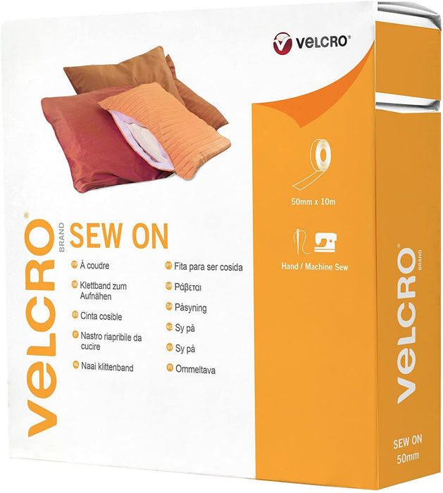 VELCRO® Brand Sew On 50mm x 10m White