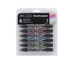 W&N Brushmarker 6 set - Pastel Tones