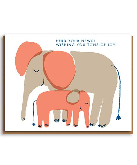 Herd Your News Elephant Card