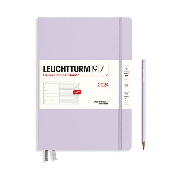 Leuchtturm 1917 Weekly Planner & Notebook 2024 Hardcover - B5