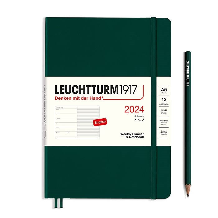 Leuchtturm 1917 Weekly Planner & Notebook 2024 Softcover - A5