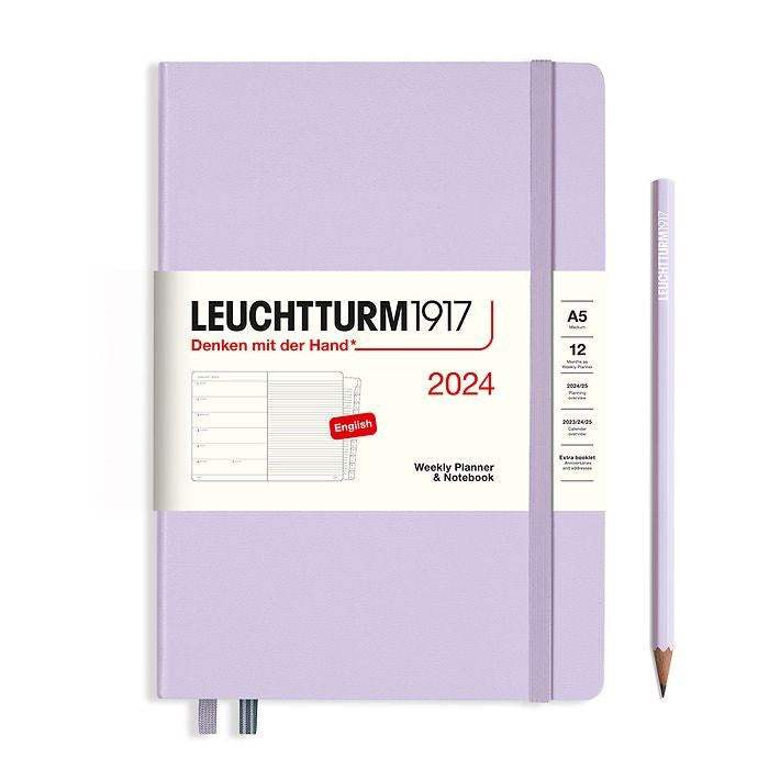 Leuchtturm 1917 Weekly Planner & Notebook 2024 Hardcover - A5