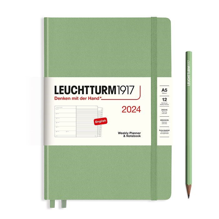 Leuchtturm 1917 Weekly Planner & Notebook 2024 Hardcover - A5