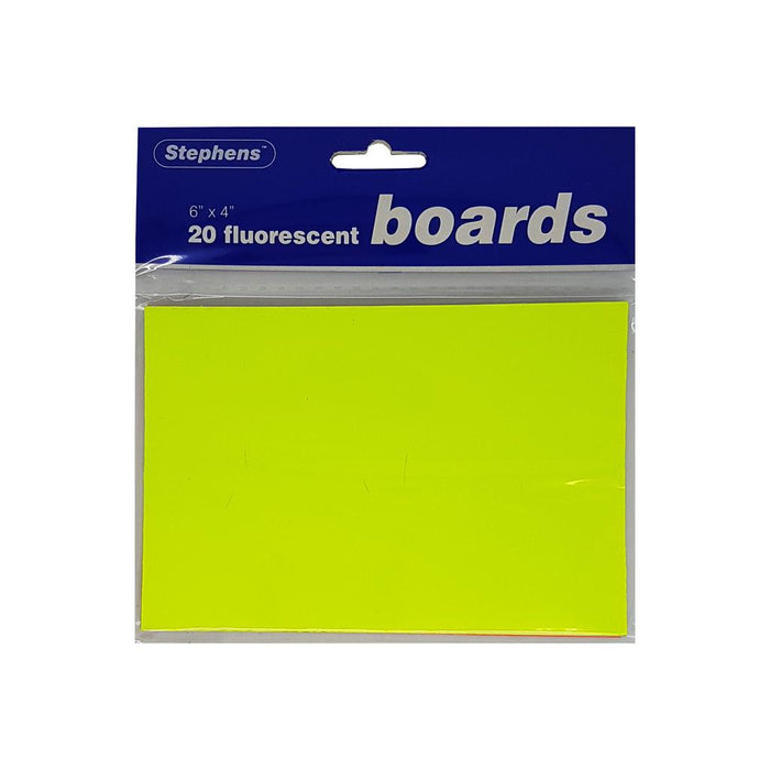 Fluorescent Board 6x4" (20 sheets)
